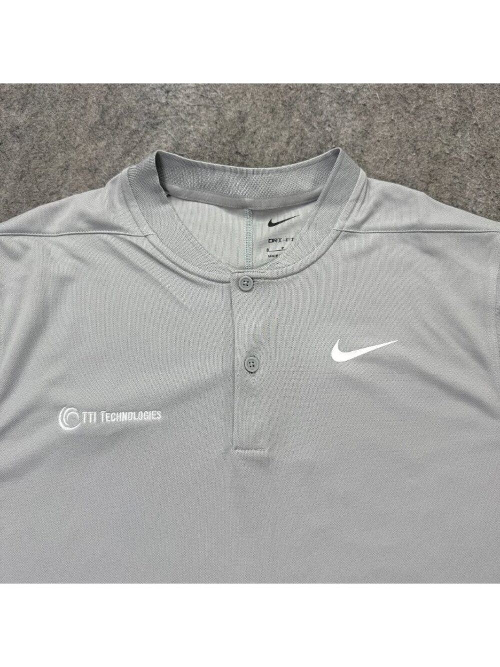 Nike Golf Polo Shirt Men S Gray Blade Collar Solid Short Sleeve DRI-FIT DH0838